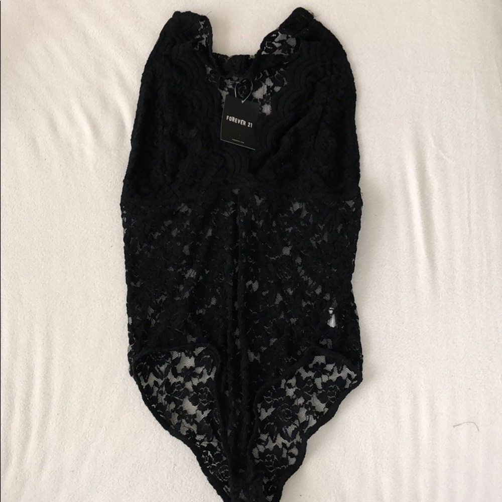 black sexy lace sleeveless bodysuit
